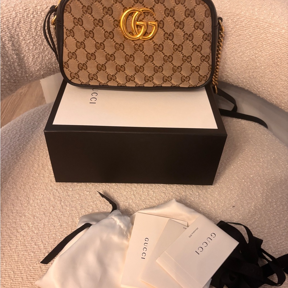 Gucci Brown GG Supreme Shoulder Bag